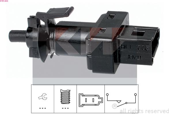 KW 510 222 - Вимикач ліхтаря сигналу гальмування autozip.com.ua