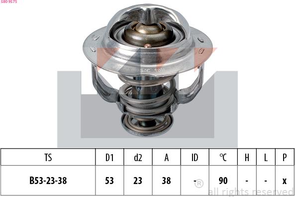 KW 580 957S - Термостат, охолоджуюча рідина autozip.com.ua