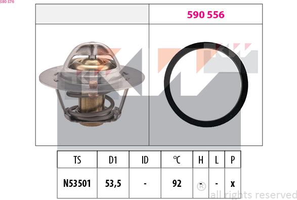 KW 580 576 - Термостат, охолоджуюча рідина autozip.com.ua