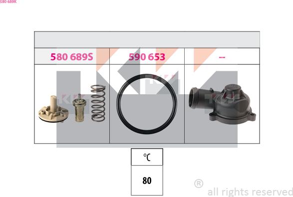 KW 580 689K - Термостат, охолоджуюча рідина autozip.com.ua