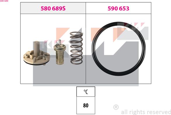 KW 580 689 - Термостат, охолоджуюча рідина autozip.com.ua