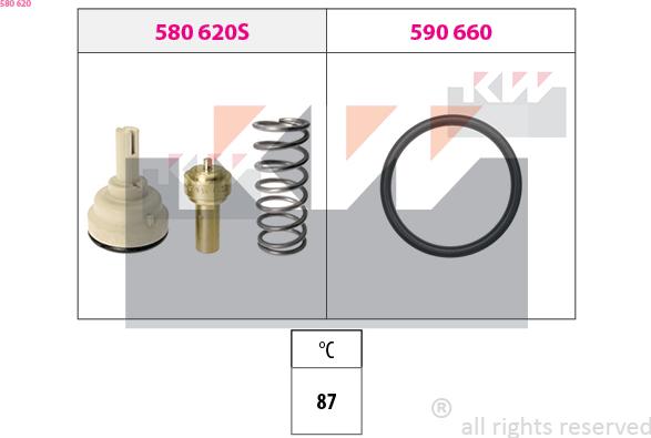 KW 580 620 - Термостат, охолоджуюча рідина autozip.com.ua