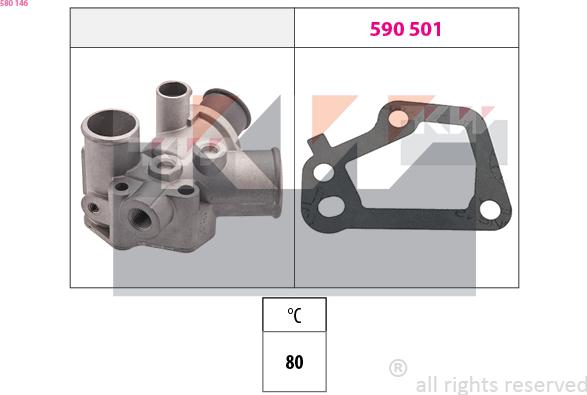 KW 580 146 - Термостат, охолоджуюча рідина autozip.com.ua