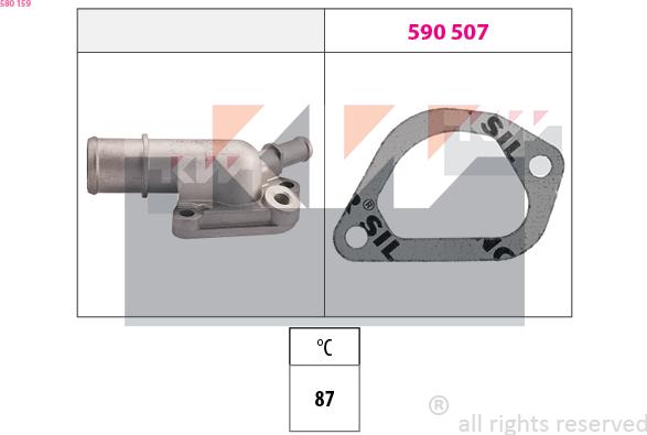 KW 580 159 - Термостат, охолоджуюча рідина autozip.com.ua