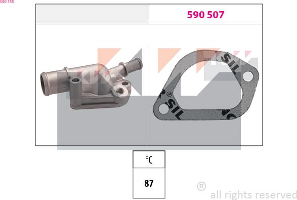 KW 580 155 - Термостат, охолоджуюча рідина autozip.com.ua