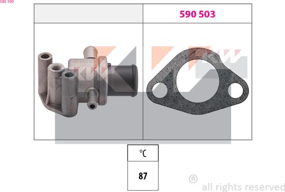 KW 580 109 - Термостат, охолоджуюча рідина autozip.com.ua