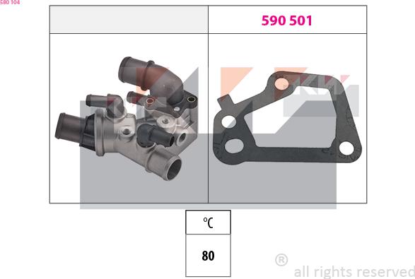 KW 580 104 - Термостат, охолоджуюча рідина autozip.com.ua