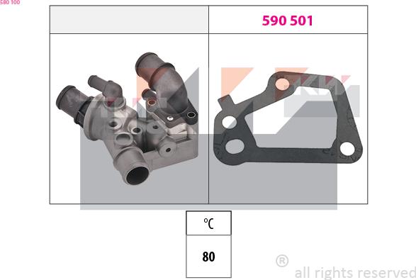KW 580 100 - Термостат, охолоджуюча рідина autozip.com.ua