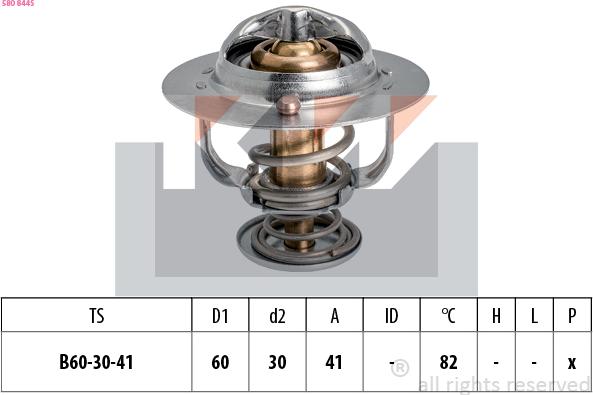 KW 580 844S - Термостат, охолоджуюча рідина autozip.com.ua