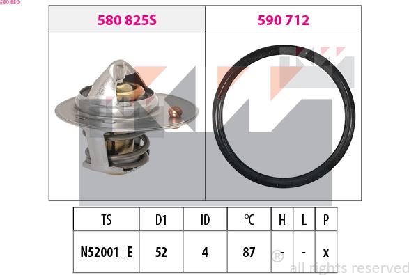KW 580 850 - Термостат, охолоджуюча рідина autozip.com.ua