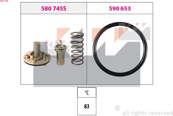 KW 580 745 - Термостат, охолоджуюча рідина autozip.com.ua