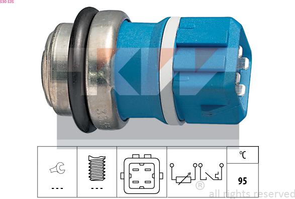 KW 530 535 - Датчик, температура охолоджуючої рідини autozip.com.ua