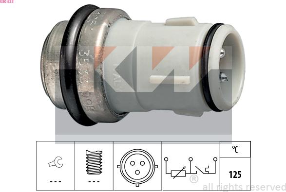KW 530 533 - Датчик, температура охолоджуючої рідини autozip.com.ua