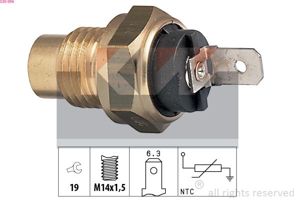 KW 530 096 - Датчик, температура масла autozip.com.ua