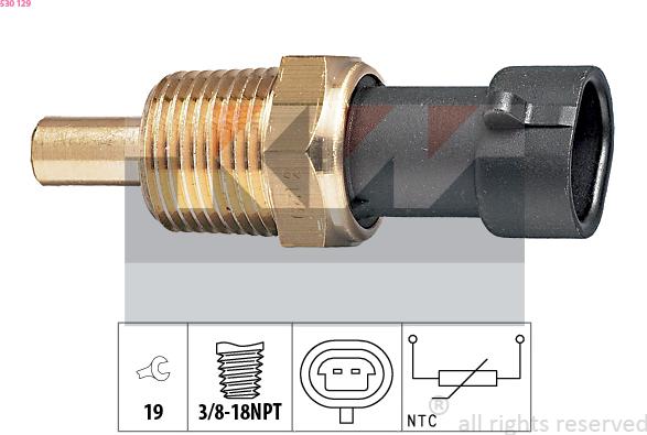 KW 530 129 - Датчик, температура масла autozip.com.ua