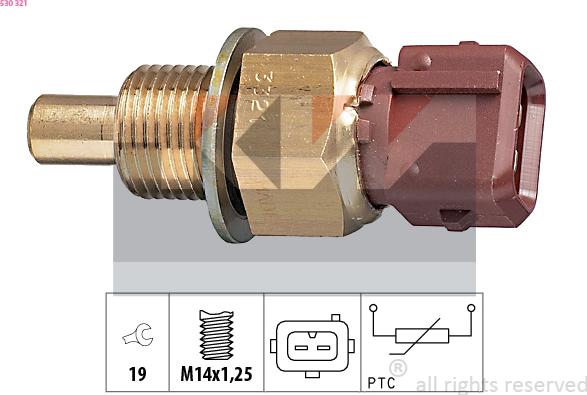 KW 530 321 - Датчик, температура охолоджуючої рідини autozip.com.ua