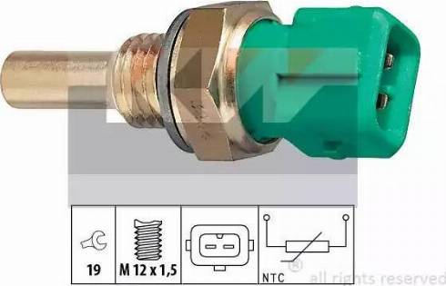 KW 530 244 - Датчик, температура охолоджуючої рідини autozip.com.ua