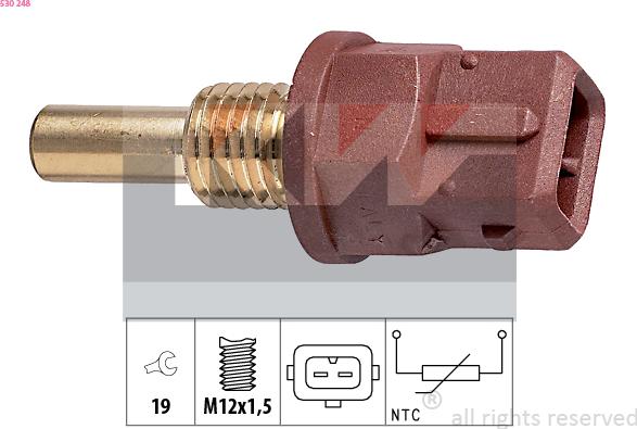 KW 530 248 - Датчик, температура масла autozip.com.ua