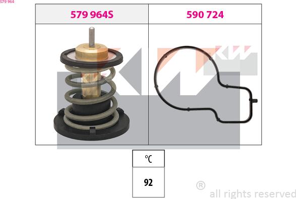 KW 579 964 - Термостат, охолоджуюча рідина autozip.com.ua