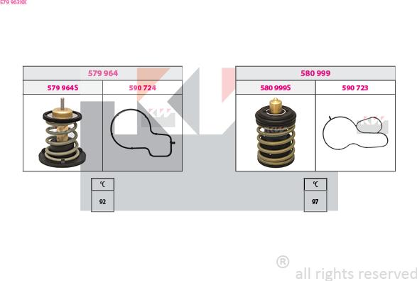 KW 579 963KK - Термостат, охолоджуюча рідина autozip.com.ua
