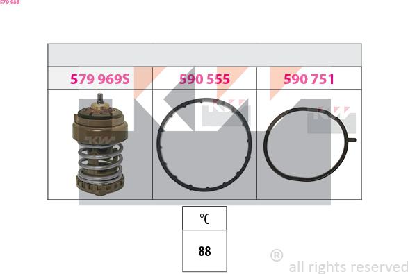 KW 579 988 - Термостат, охолоджуюча рідина autozip.com.ua