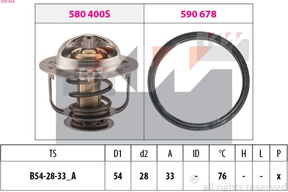 KW 579 934 - Термостат, охолоджуюча рідина autozip.com.ua