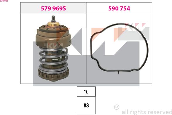 KW 579 921 - Термостат, охолоджуюча рідина autozip.com.ua