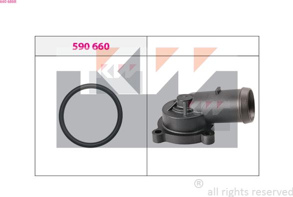 KW 660 686R - Фланець охолоджуючої рідини autozip.com.ua