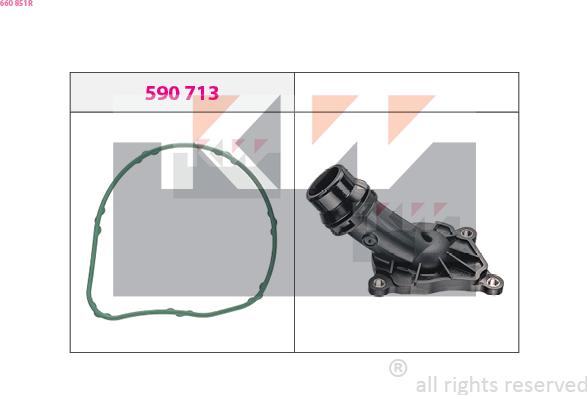 KW 660 851R - Фланець охолоджуючої рідини autozip.com.ua