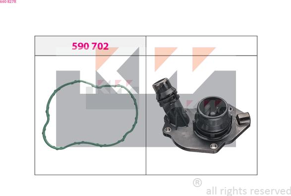 KW 660 827R - Фланець охолоджуючої рідини autozip.com.ua