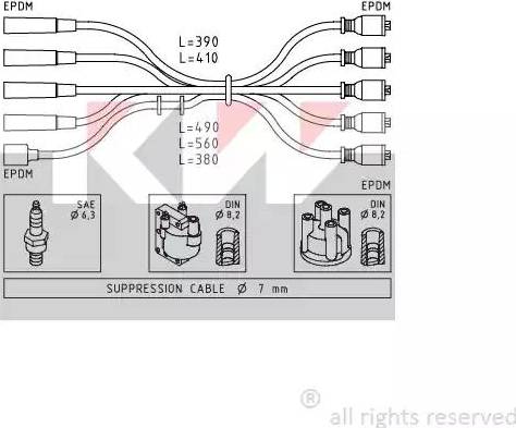 KW 359 429 - Комплект проводів запалювання autozip.com.ua