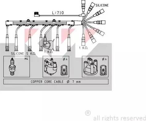 KW 359 587 - Комплект проводів запалювання autozip.com.ua