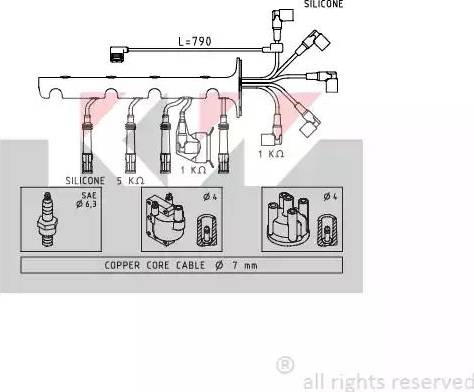 KW 359 573 - Комплект проводів запалювання autozip.com.ua