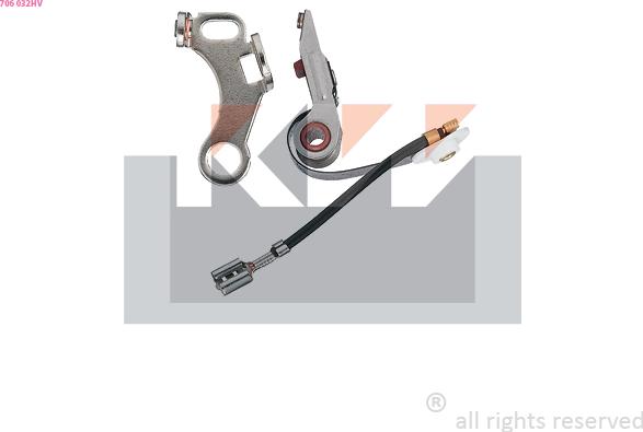 KW 706 032HV - Контактна група, розподільник запалювання autozip.com.ua
