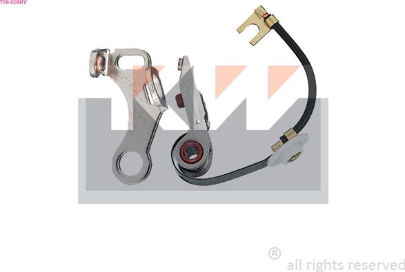 KW 706 029HV - Контактна група, розподільник запалювання autozip.com.ua