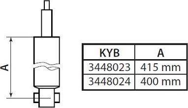 KYB 3448023 - Амортизатор autozip.com.ua