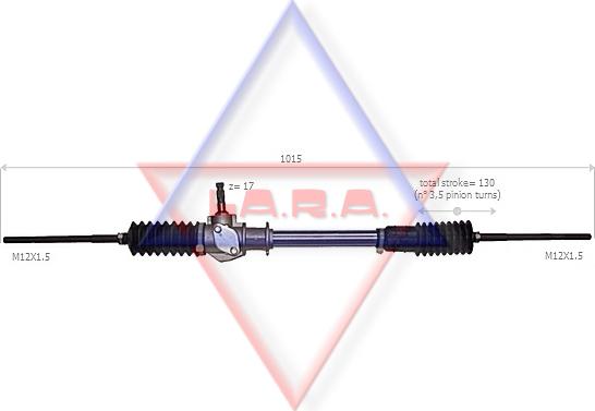 LA.R.A. 190009 - Рульовий механізм, рейка autozip.com.ua