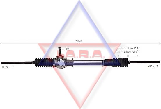 LA.R.A. 190008 - Рульовий механізм, рейка autozip.com.ua