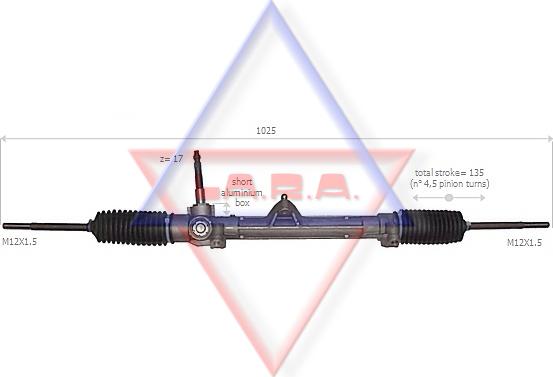 LA.R.A. 190035 - Рульовий механізм, рейка autozip.com.ua