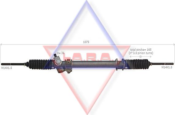 LA.R.A. 100001 - Рульовий механізм, рейка autozip.com.ua