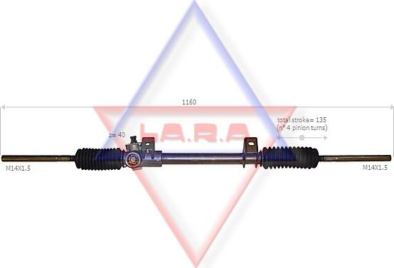 LA.R.A. 310012 - Рульовий механізм, рейка autozip.com.ua