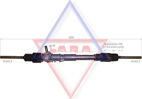 LA.R.A. 310024 - Рульовий механізм, рейка autozip.com.ua