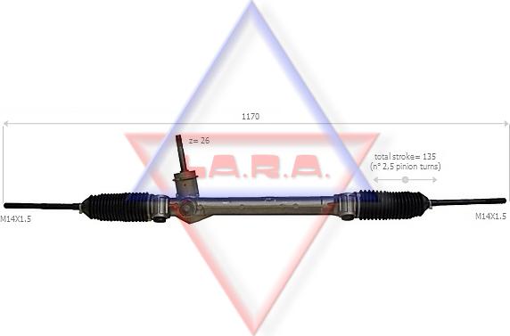 LA.R.A. 290014 - Рульовий механізм, рейка autozip.com.ua
