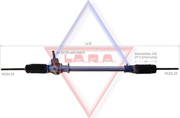 LA.R.A. 290015 - Рульовий механізм, рейка autozip.com.ua