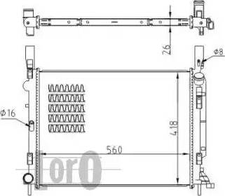 Loro 042-017-0060-B - Радіатор, охолодження двигуна autozip.com.ua