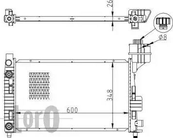 Loro 054-017-0014-B - Радіатор, охолодження двигуна autozip.com.ua