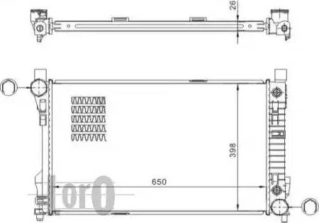 Loro 054-017-0011-B - Радіатор, охолодження двигуна autozip.com.ua