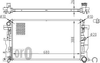 Loro 054-017-0035-B - Радіатор, охолодження двигуна autozip.com.ua