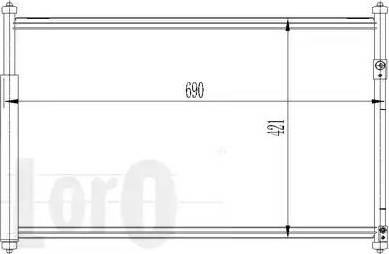 Loro 050-016-0003 - Конденсатор, кондиціонер autozip.com.ua