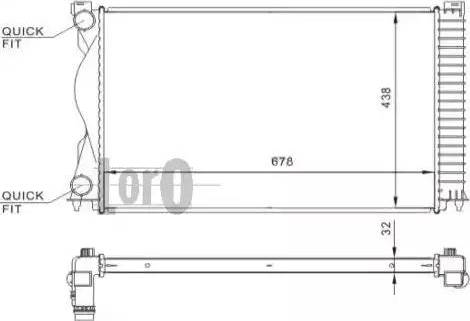 Loro 003-017-0022 - Радіатор, охолодження двигуна autozip.com.ua